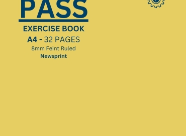 A4 32 page 13mm 8mm Quad and Margin News print (maths) exercise book